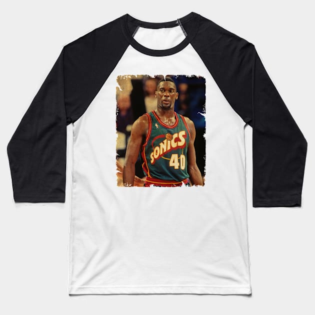 Shawn Kemp - Vintage Design Of Basketball Baseball T-Shirt by JULIAN AKBAR PROJECT